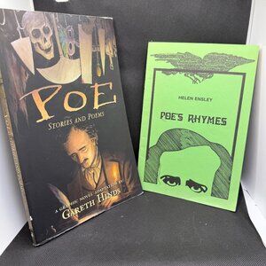 Lot of 2 Edgar Allen Poe books. Poe Stories and Poems by Hinds and Poe's Rhymes
